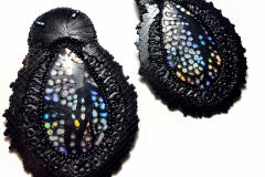 Black holographic earrings 1